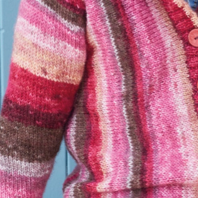 King Cole Bramble DK Yarn in 4487 - Mixed Berries - 100g Ball of Self Striping Wool