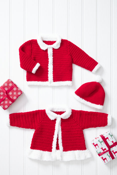 King Cole 5863 CROCHET Pattern - DK Baby Christmas Santa DK Outfits (16-22in)