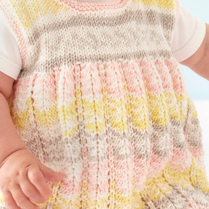 King Cole Cherish DK Yarn in Lemon Pie - 3722 - 100g Ball of Self Patterning Double Knitting Wool