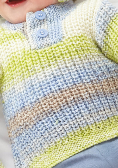King Cole Cutie Pie DK Yarn in 5382 - Key Lime Pie - 100g Ball of Variegated Wool