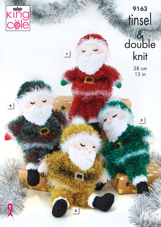King Cole 9114 Knitting Pattern Owl in Tinsel Chunky and DK King Cole 9114 Knitting Pattern Owl in Tinsel Chunky and DK