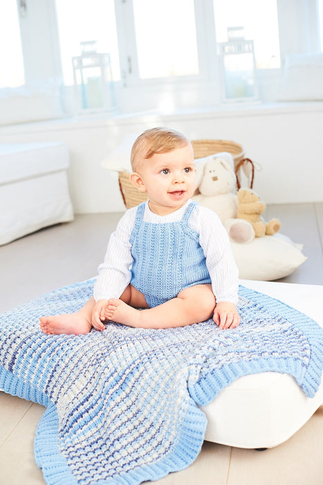 Stylecraft 10068 Double Knitting Pattern - DK Baby Sweater, Romper & Blanket (Prem-2yrs)