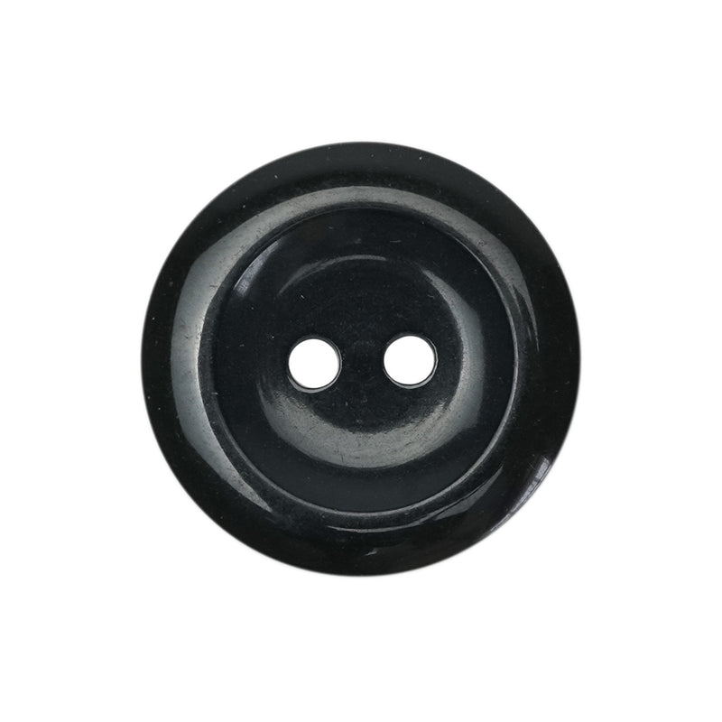 Black Two Tone Cardigan Buttons, Pearly Polyester (10 Pcs) 11.5mm, 15mm, 18mm or 20mm