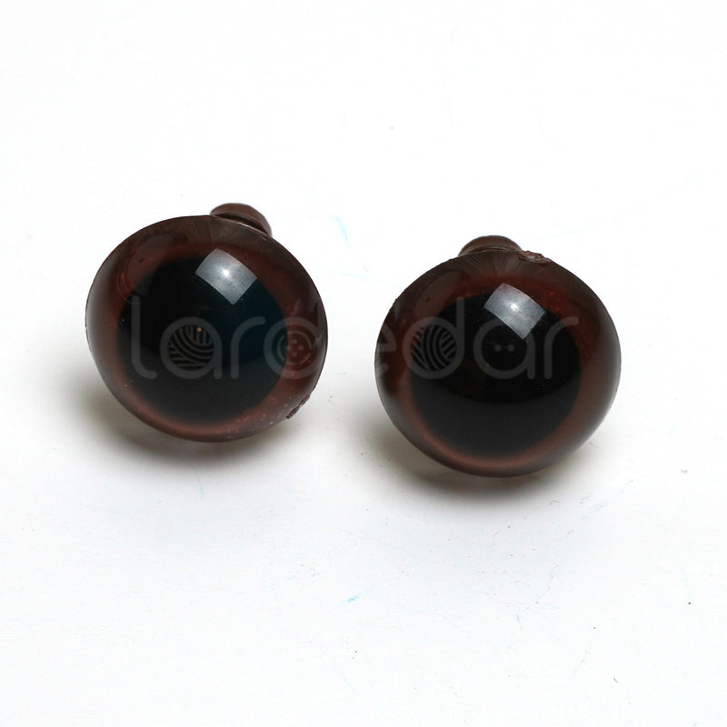 Brown Safety Toy Eyes - Sizes 9mm, 12mm, 15mm or 18mm