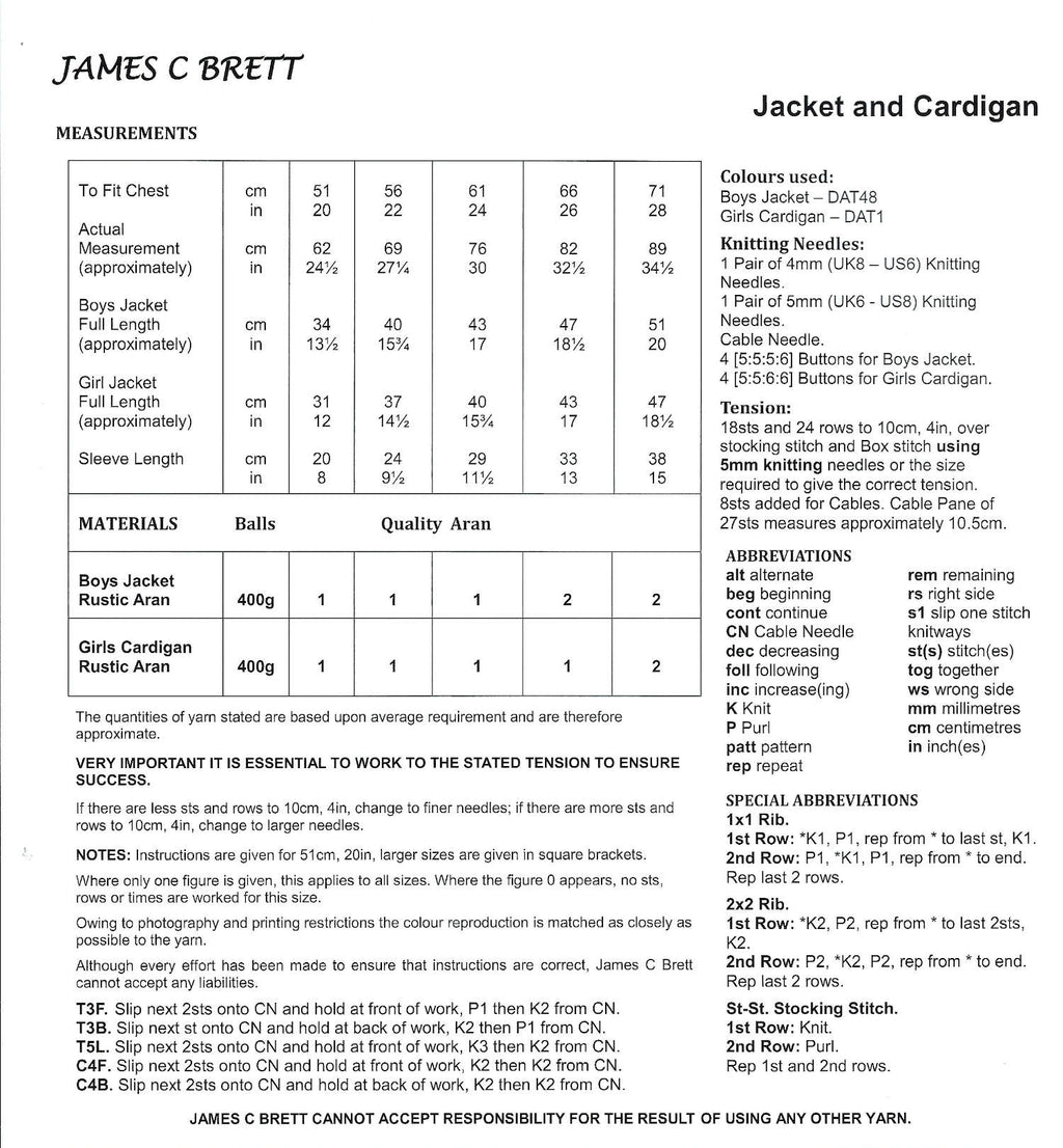 James C Brett Knitting Patterns — Lardedar