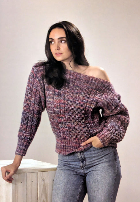 James C Brett JB773 Double Knitting Pattern - DK Ladies Sweater