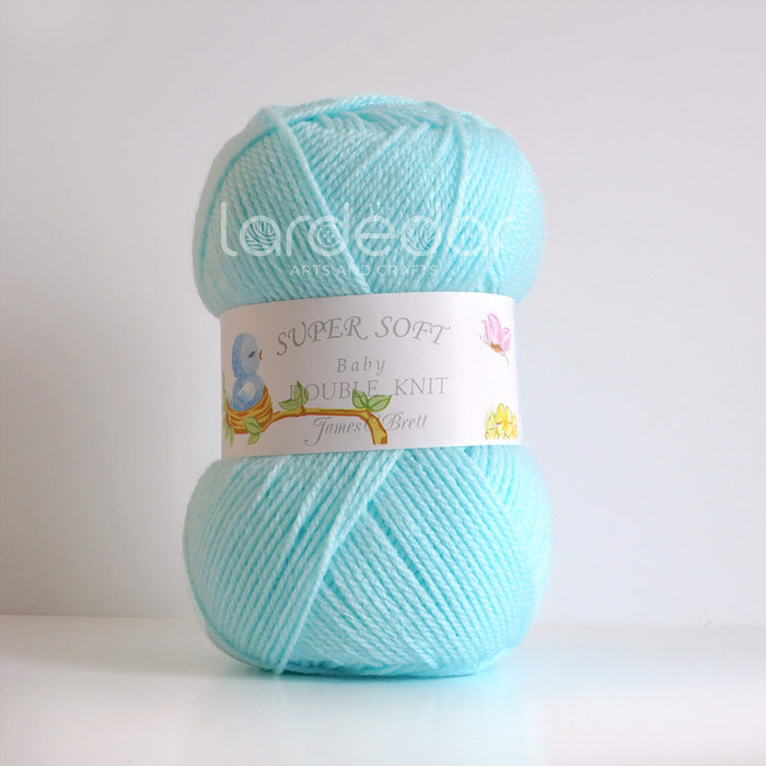 Baby Knit Wool & Pattern Bundle - 5 x 100g Baby DK Yarn in Aqua and Pattern JB515