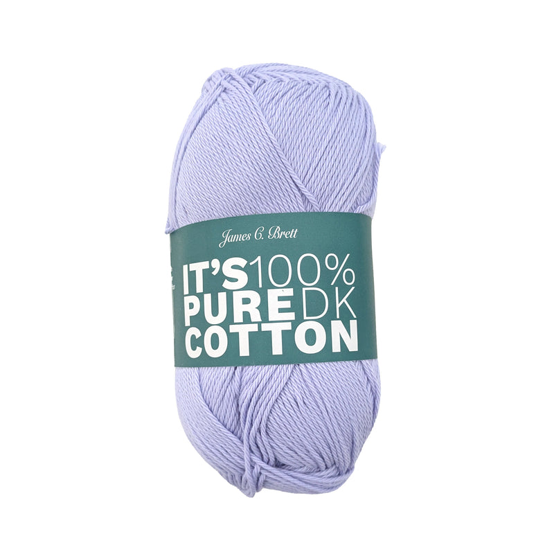 James C Brett It's Pure Cotton Yarn in Wisteria IC44 - 100% Cotton DK Knitting Crochet Wool - 100g
