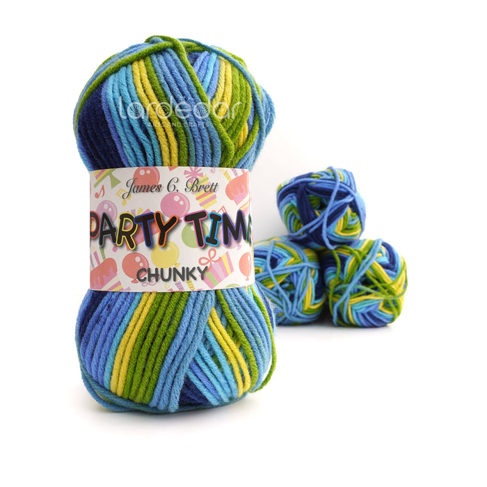 James C Brett Party Time Chunky Yarn in PT2 - 100g Ball