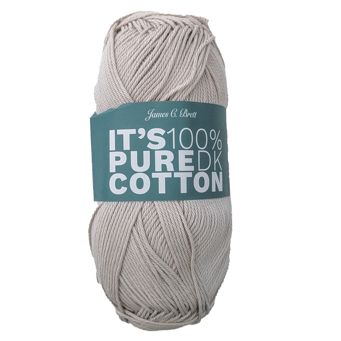 James C Brett It's Pure Cotton Yarn in Sand IC01 - 100% Cotton DK Knitting Crochet Wool - 100g