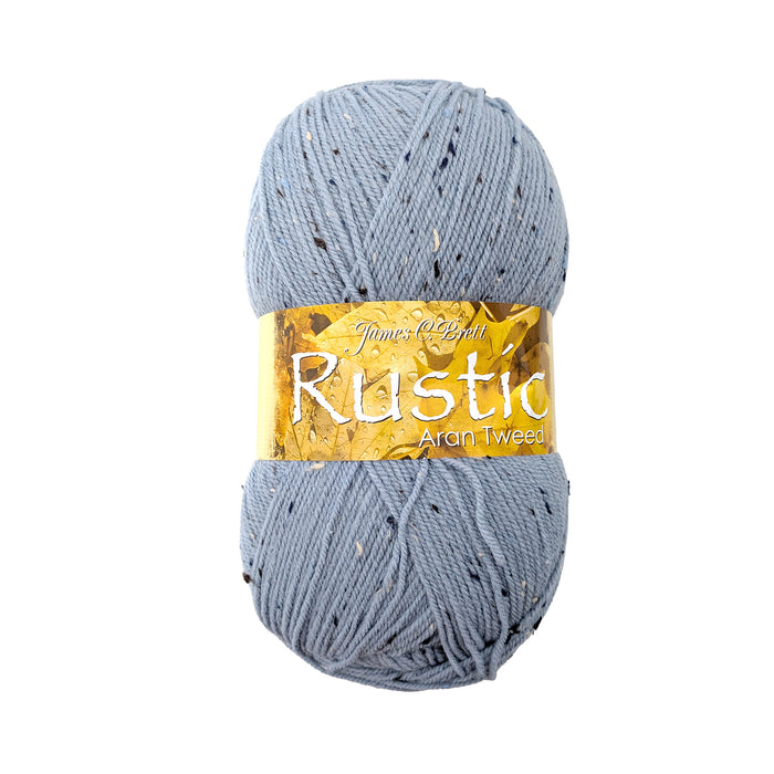 James C Brett Rustic With Wool Aran Yarn - Aster Blue DAT48 - 400g Ball