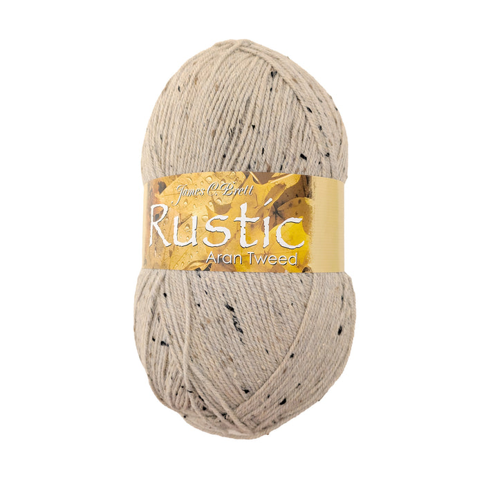 James C Brett Rustic With Wool Aran Yarn - Oatmeal DAT2 - 400g Ball