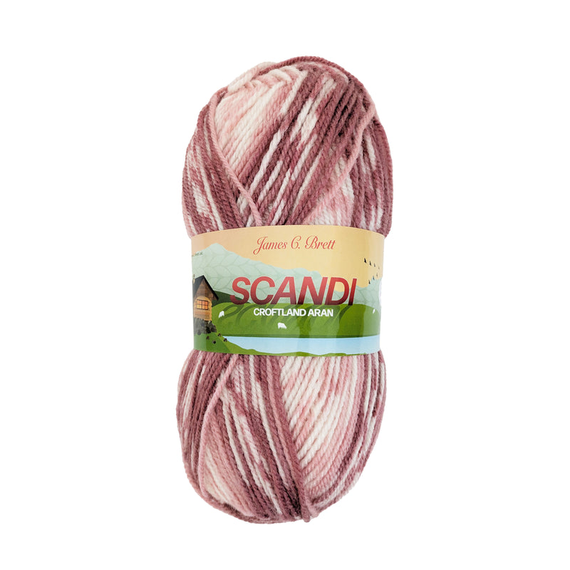 James C Brett Scandi Aran Yarn - A300 Salmon Run - 150g Ball of Wool