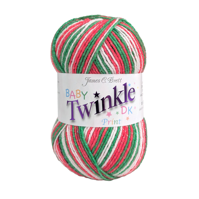 James C Brett Baby Twinkle Print DK Yarn - Christmas Cheer BTP39 - 100g Ball