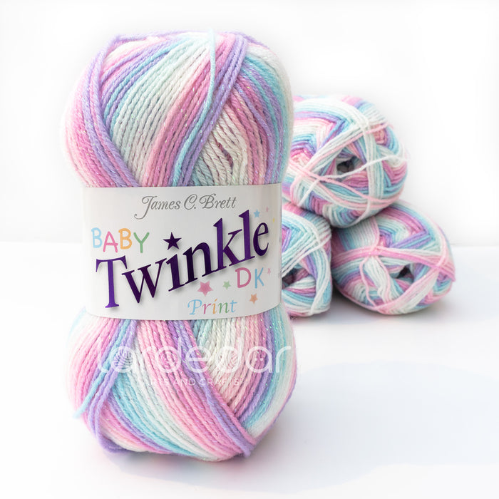 James C Brett Baby Twinkle Print DK Yarn Wool - BTP38 - 100g Ball