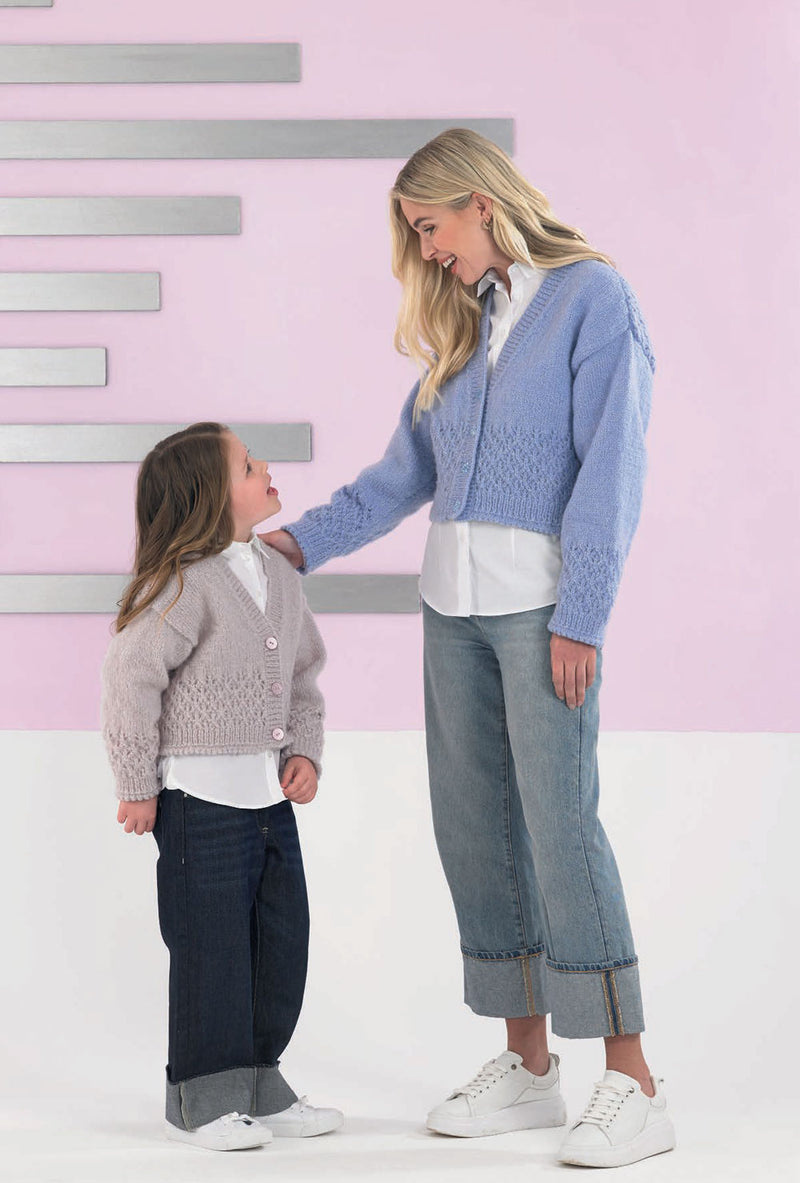 James C Brett JB992 DK Ladies & Girls Cardigan Knitting Pattern