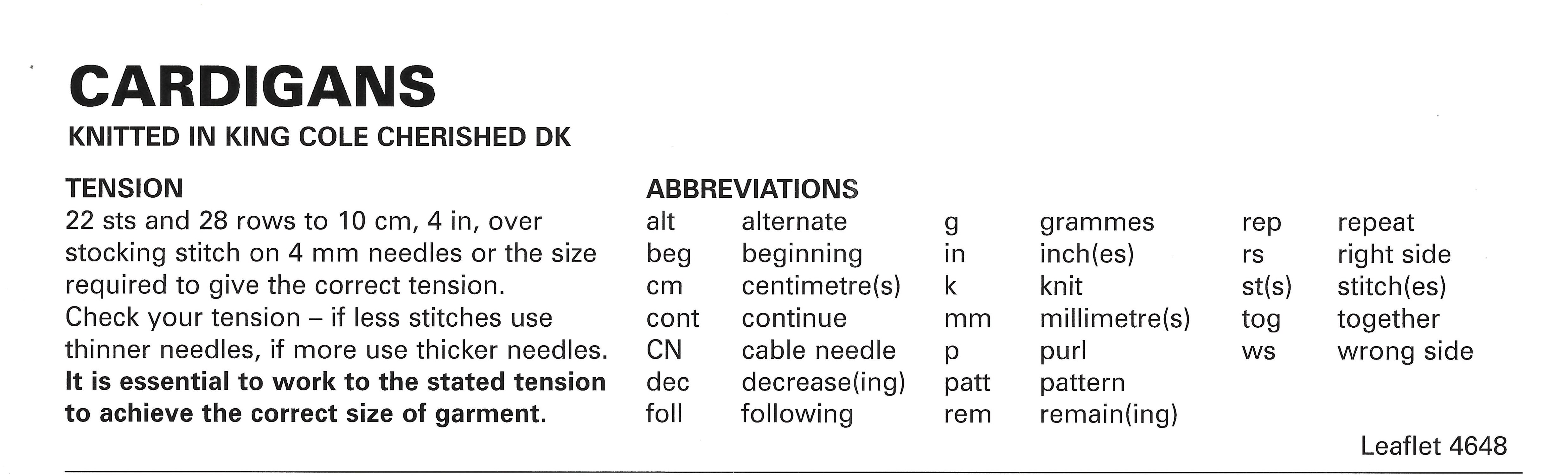 King Cole 4648 DK Knitting Pattern - Cardigans & Hat (0 to 7 Yrs ...