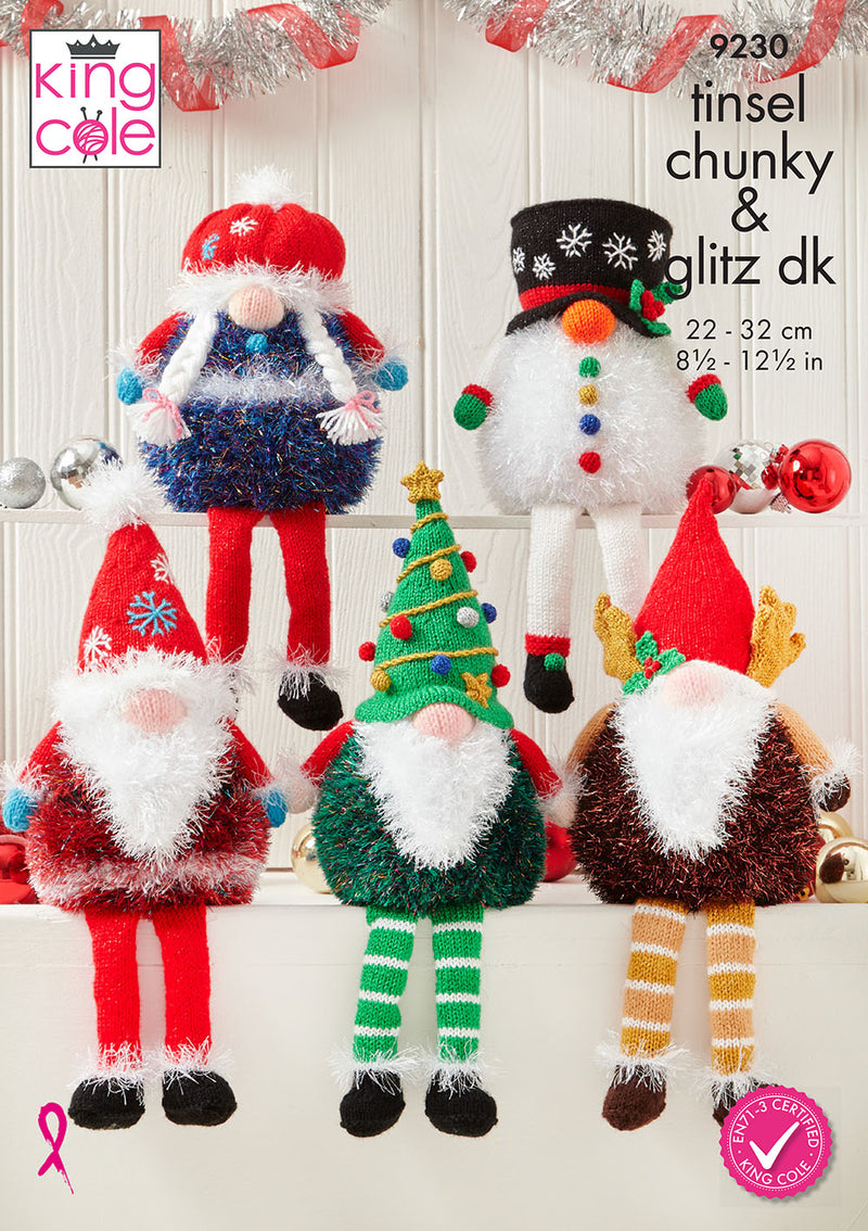 King Cole 9230 Christmas Gonks Knitting Pattern