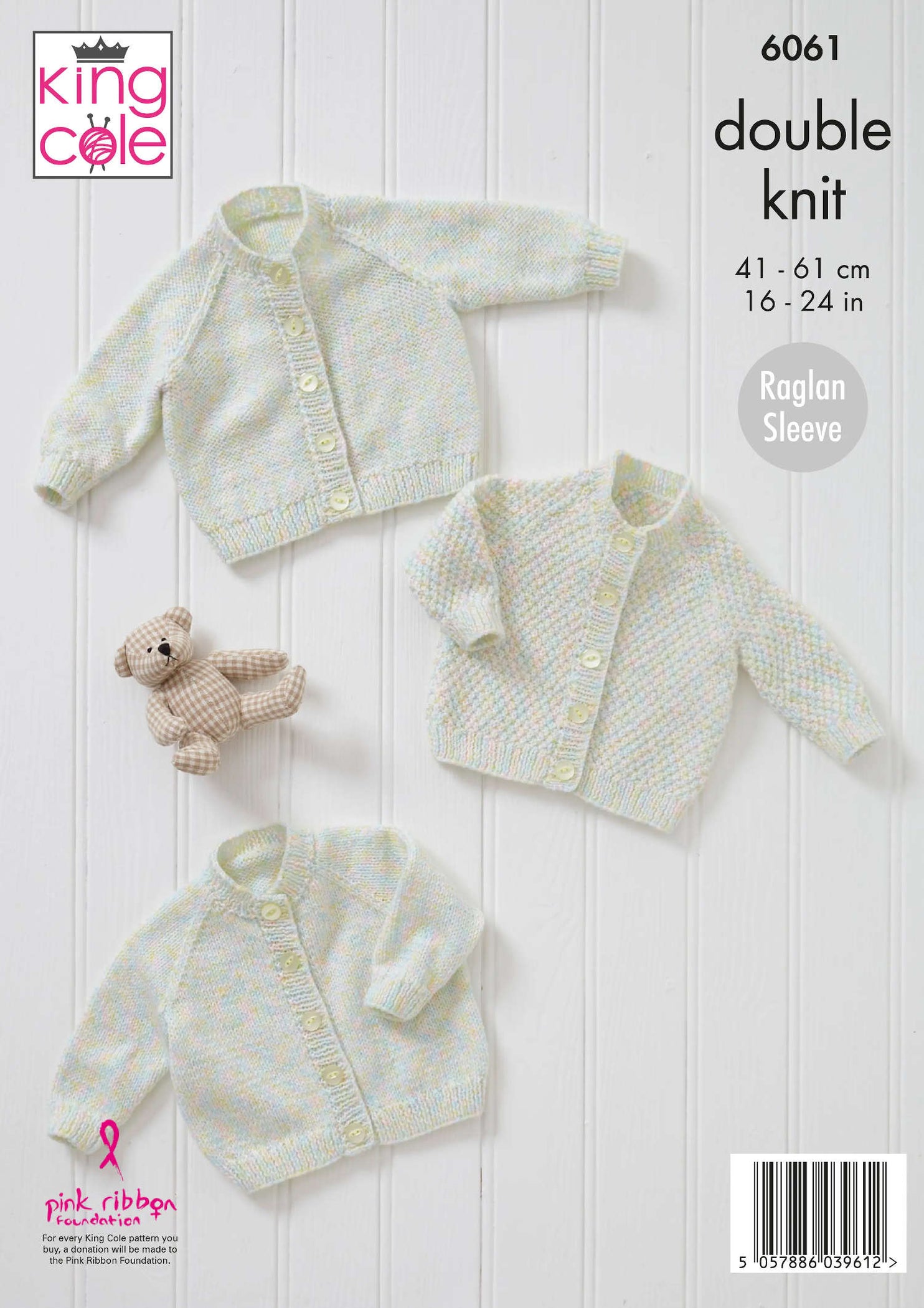 King Cole 6061 Double Knitting Pattern - DK Baby Cardigans (16-24in ...