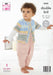 King Cole 6465 baby cardigan knitting pattern in Fjord Baby DK
