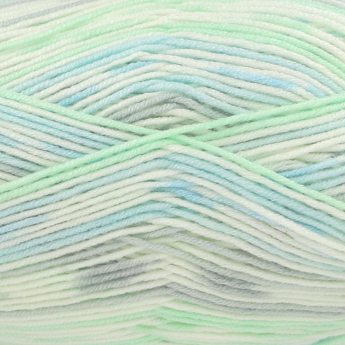 King Cole Cherish DK Yarn in Cool Mint - 3729 - 100g Ball of Self Patterning Double Knitting Wool