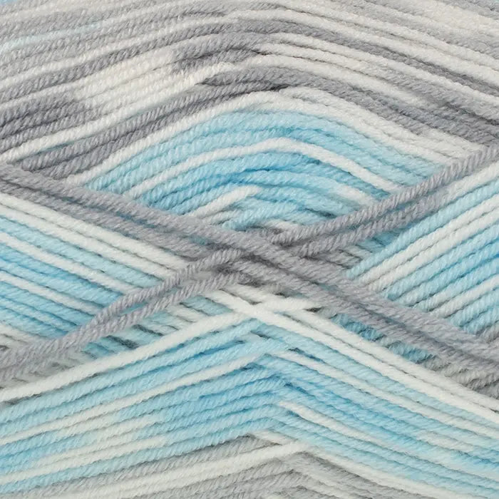 King Cole Cherish DK Yarn in Icicle - 3507 - 100g Ball of Self Patterning Double Knitting Wool