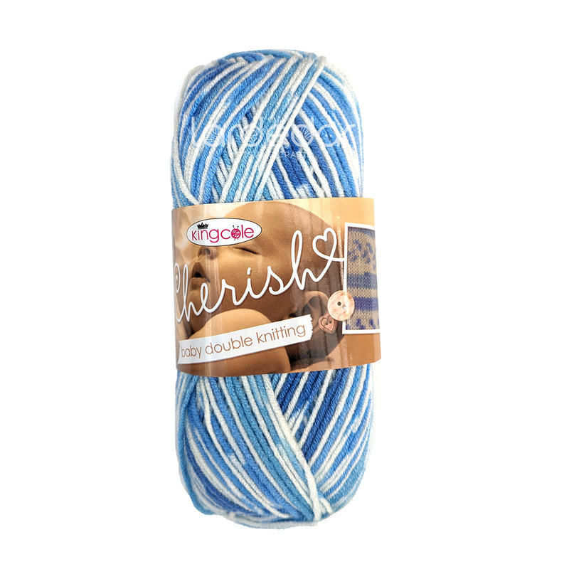 King Cole Cherish DK Yarn in Lagoon - 1596 - 100g Ball of Self Patterning Double Knitting Wool