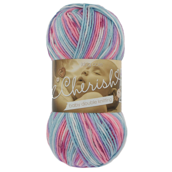 King Cole Cherish DK Yarn in Neopolitan - 1872 - 100g Ball of Self Patterning Double Knitting Wool