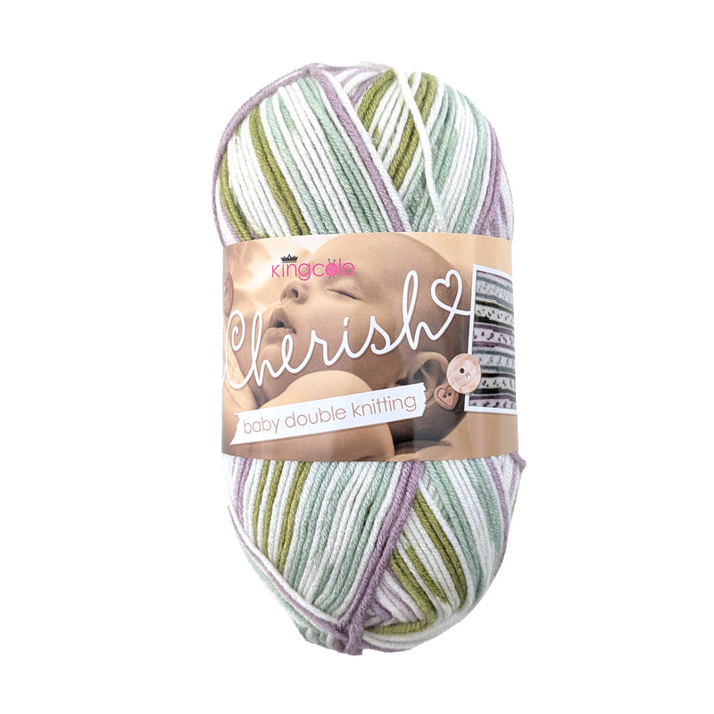 King Cole Cherish DK Yarn in Lavender - 3730 - 100g Ball of Self Patterning Double Knitting Wool