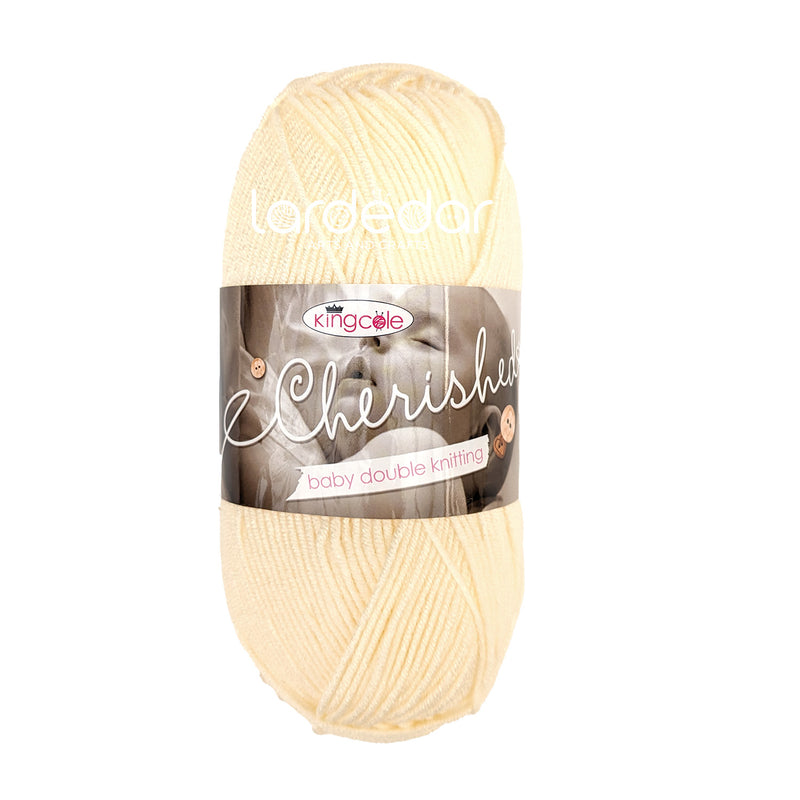 King Cole Cherished DK Yarn in Cream - 1423 - 100g Ball of Double Knitting Wool