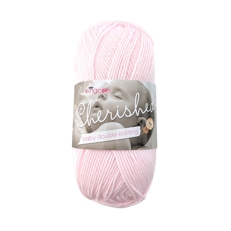King Cole Cherished DK Yarn in Pale Pink - 1417 - 100g Ball of Double Knitting Wool