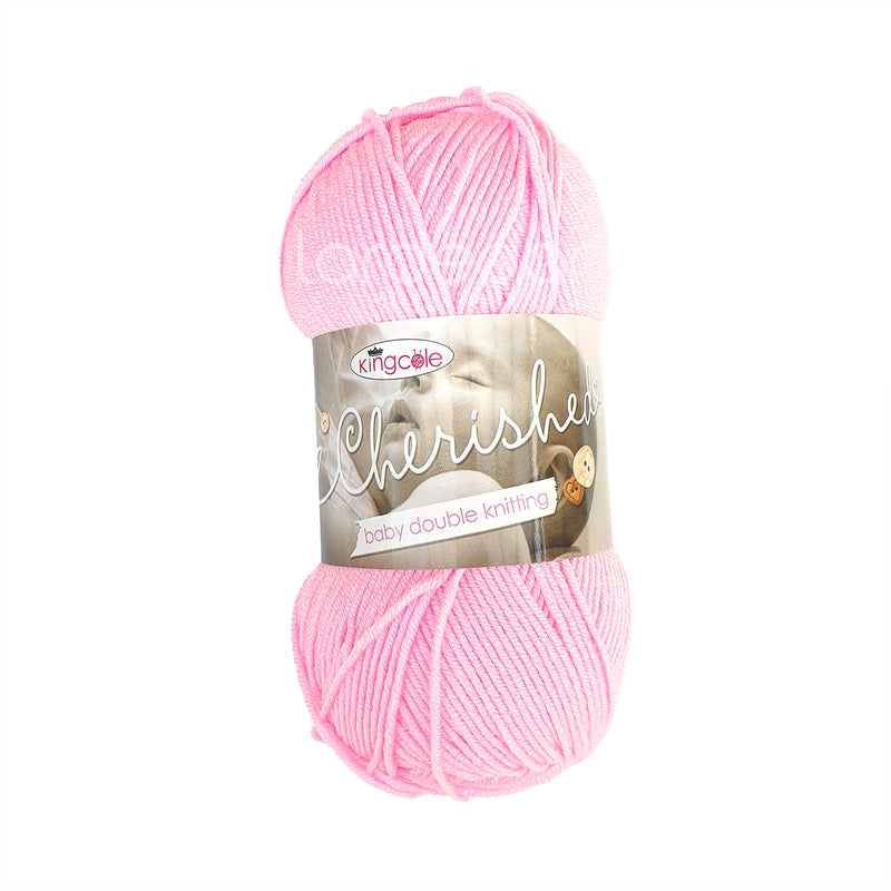 King Cole Cherished DK Yarn in Powder Pink - 3197 - 100g Ball of Double Knitting Wool