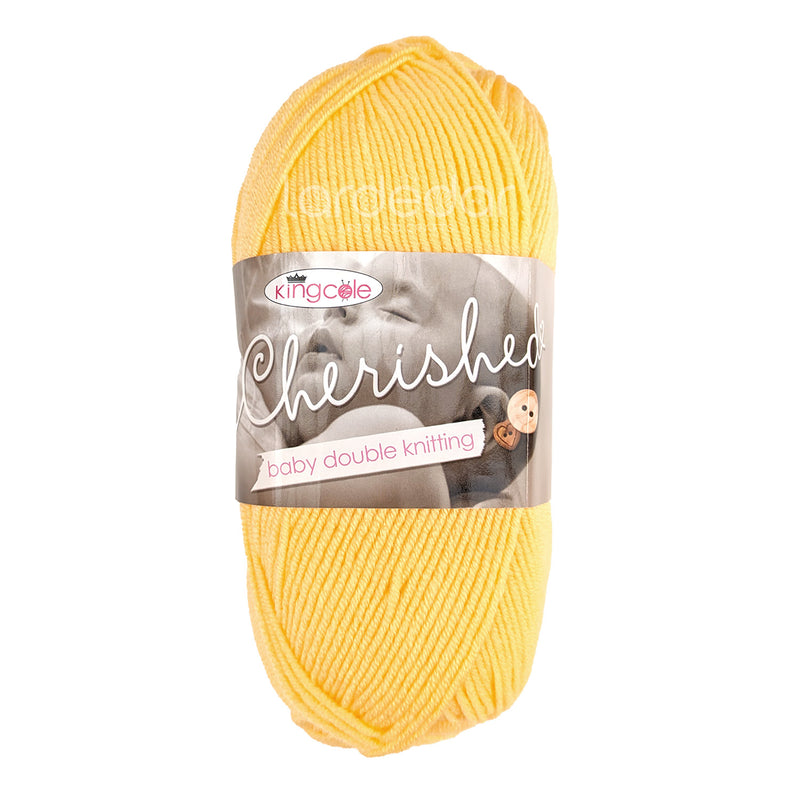 King Cole Cherished DK Yarn in Sunshine - 3540 - 100g Ball of Double Knitting Wool