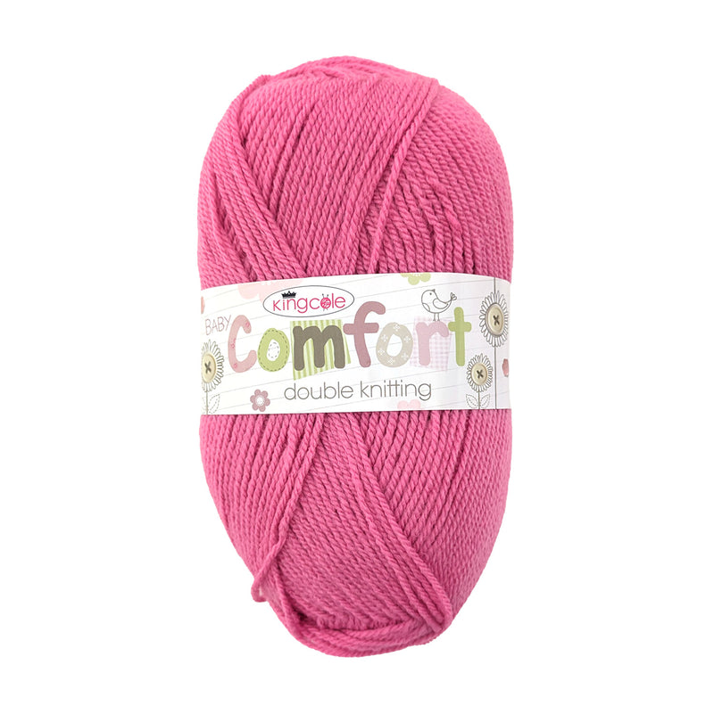 King Cole Comfort Baby DK Yarn in Rose - 3336 - 100g Ball of Double Knitting Wool