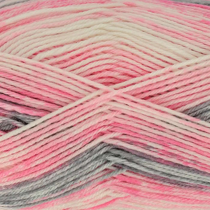 King Cole Cutie Pie DK Yarn in 5387 - Raspberry Pie - 100g Ball of Variegated Wool
