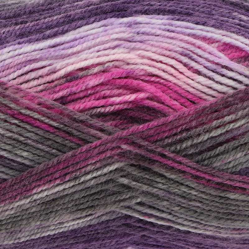 King Cole Bramble DK Yarn in 6511 - Damson - 100g Ball of Self Striping Wool