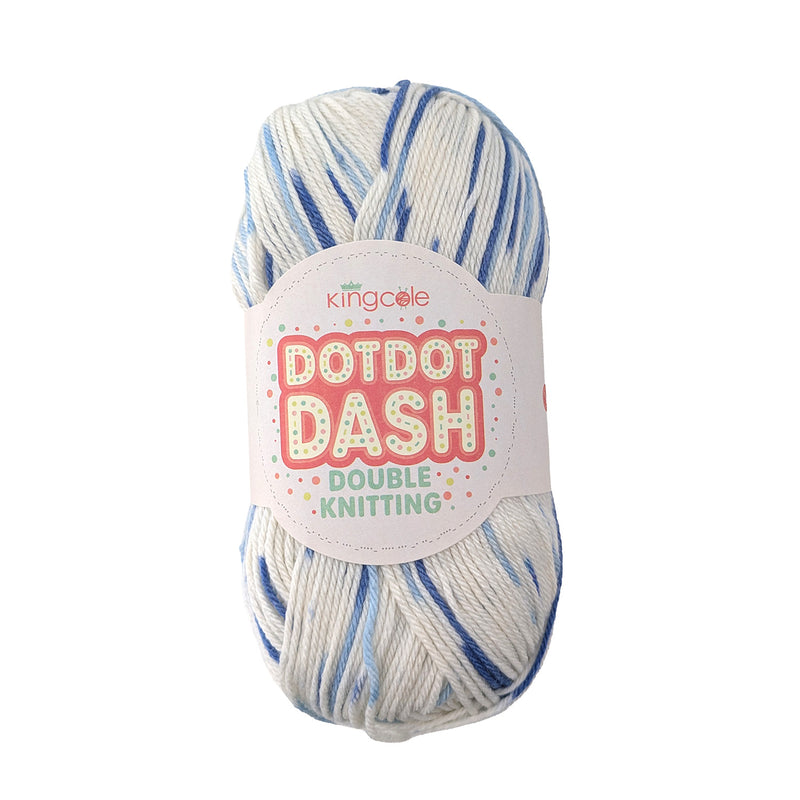 King Cole Dot Dot Dash DK Yarn in Blue 6741 – Anti-Pill Baby Double Knitting Yarn