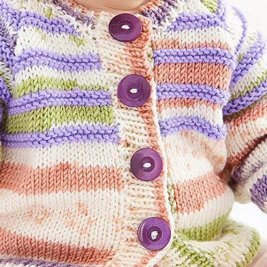 King Cole BT236 - Purple Rimmed Buttons - Sold Individually (23mm)