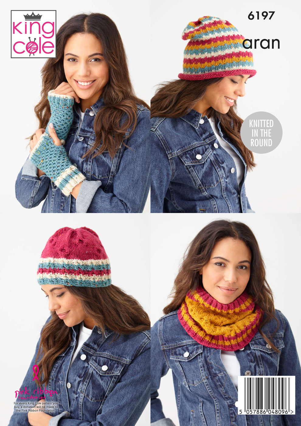 King Cole 6197 Aran Knitting Pattern - Ladies Accessories — Lardedar