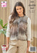 King Cole 6496 ladies waistcoat DK knitting pattern 32-50in