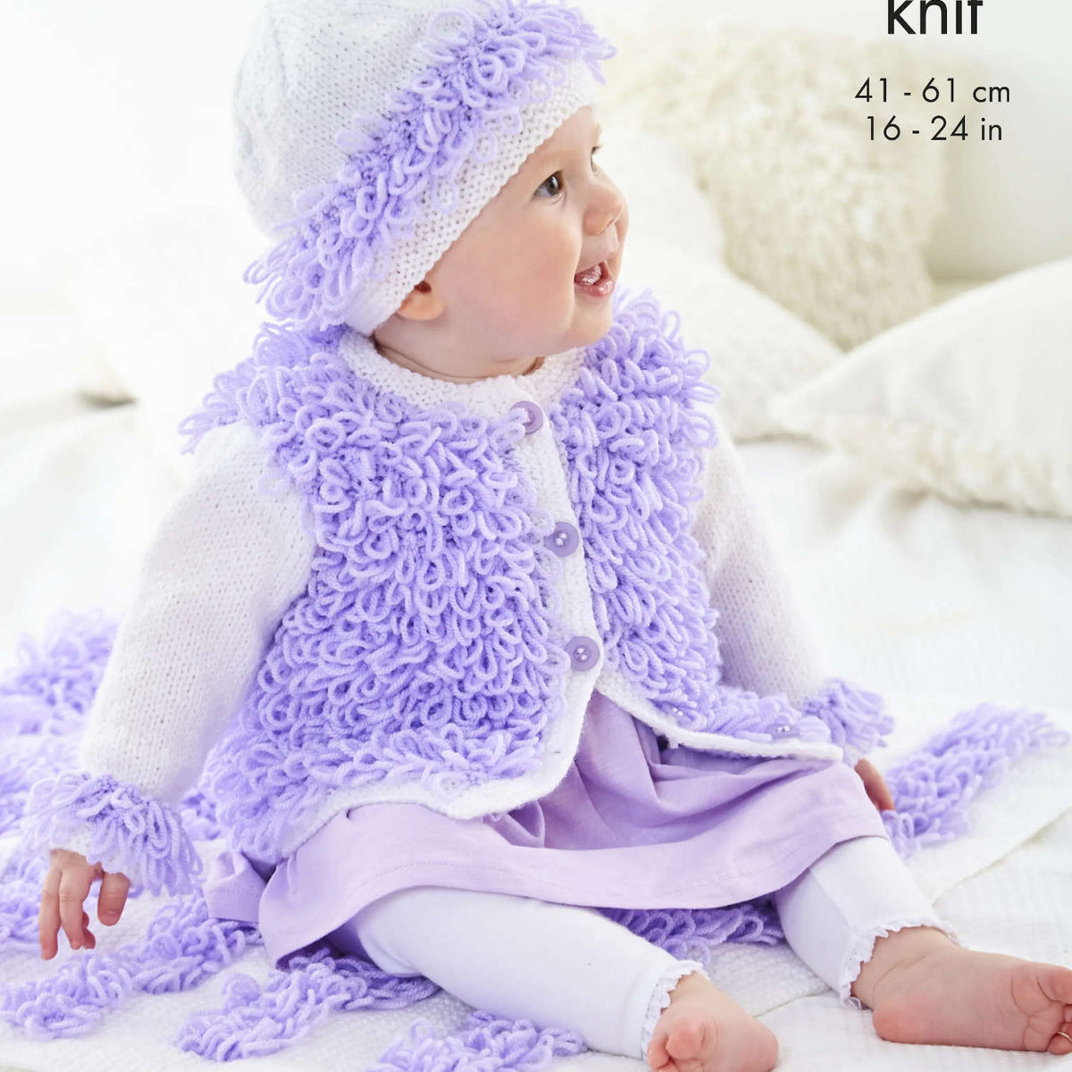 Loop Knit Cardigan Baby King Cole 6102 Double Knitting Pattern