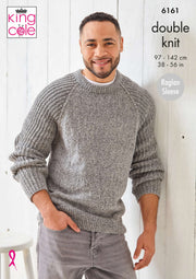 King Cole 6161 men’s slipover and sweater DK knitting pattern