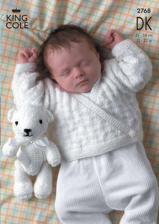 cross over cardigan and teddy bear pattern