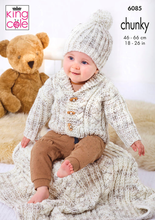 King Cole Knitting Pattern 6085 for babies children 6 months to 6 years