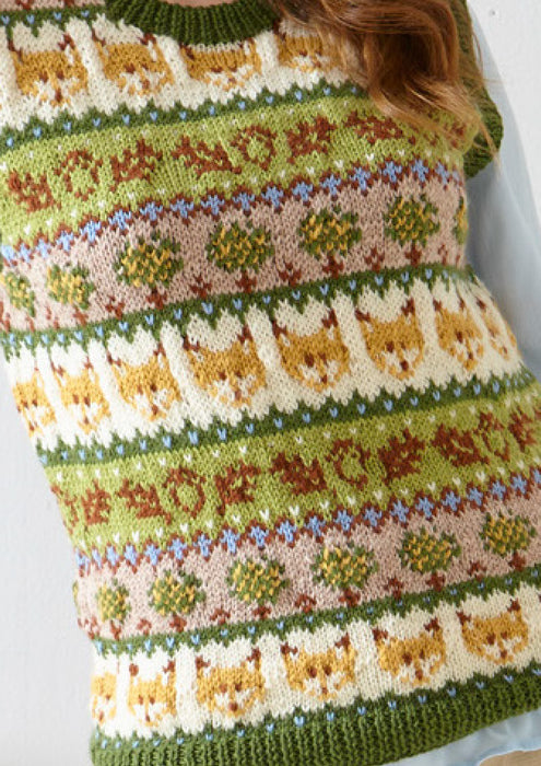 King Cole 6364 Double Knitting Pattern - DK Ladies Fair Isle Sweater and Tank Top (32-46 in)