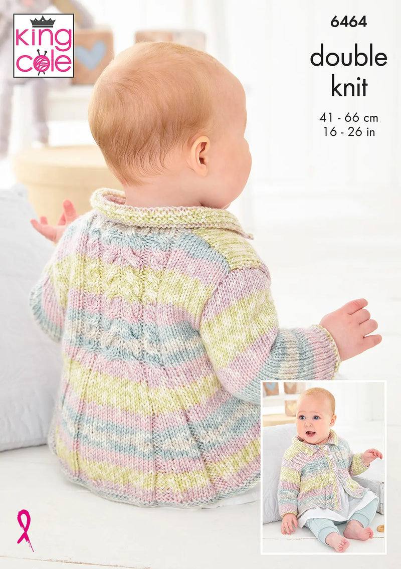King Cole 6464 Baby DK Knitting Pattern – Coats (0–6 Years)