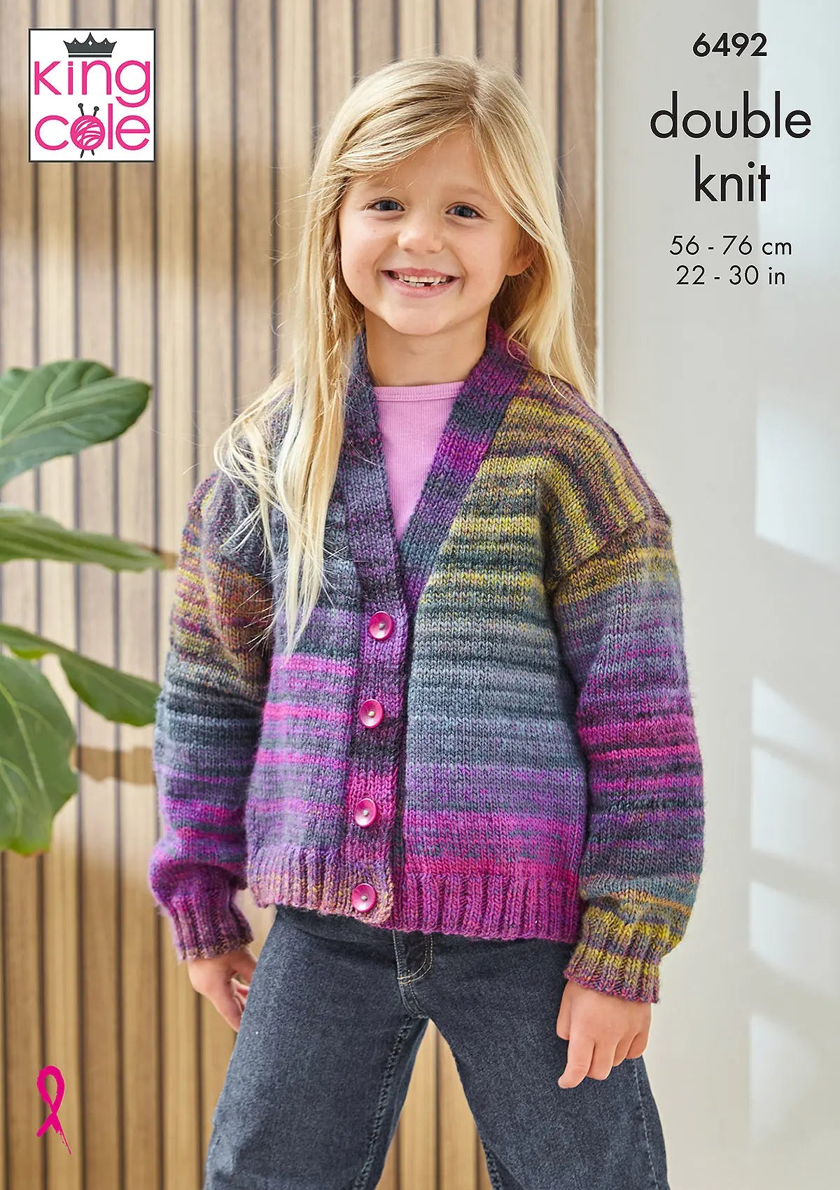 King Cole 6492 children’s DK knitting pattern cardigans 22-30in