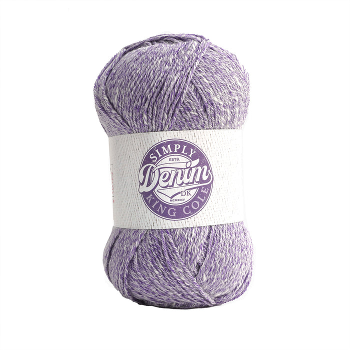 King Cole Simply Denim DK Yarn in Purple Denim - 5501 - 100g Ball