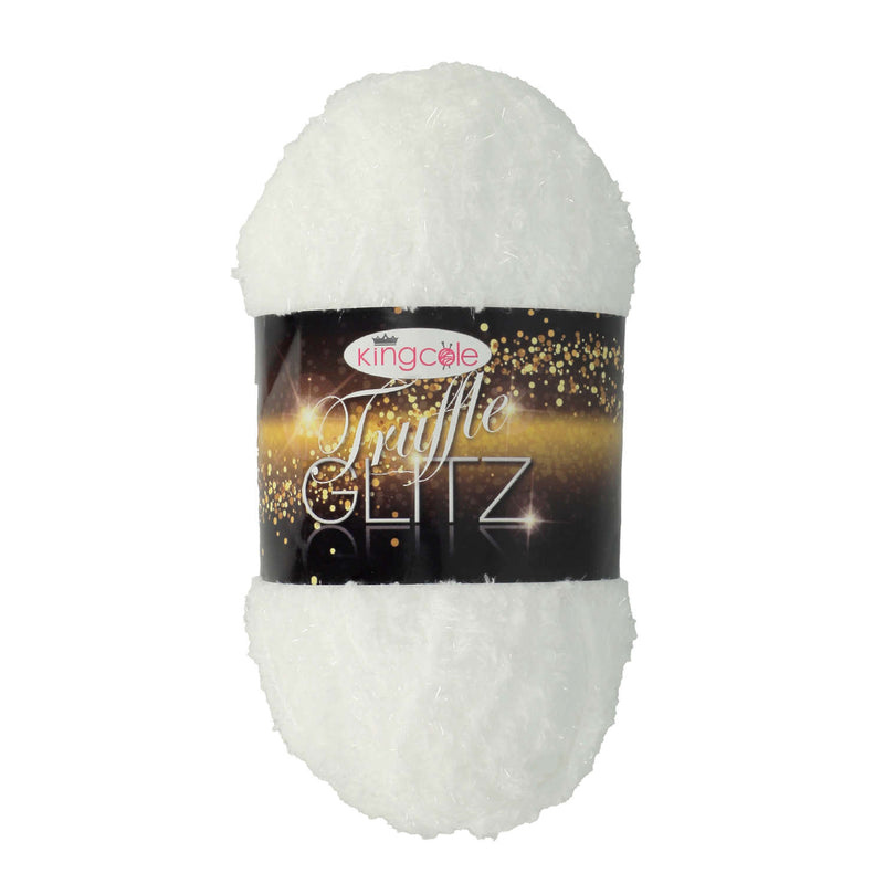King Cole Truffle Glitz in 5420 - Snow White - 100g Ball Yarn