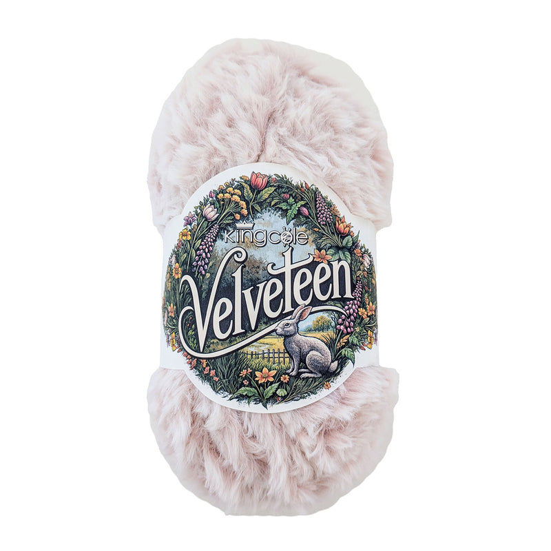 King Cole Velveteen Yarn in 6122 - Bunny Blush - 100g Ball